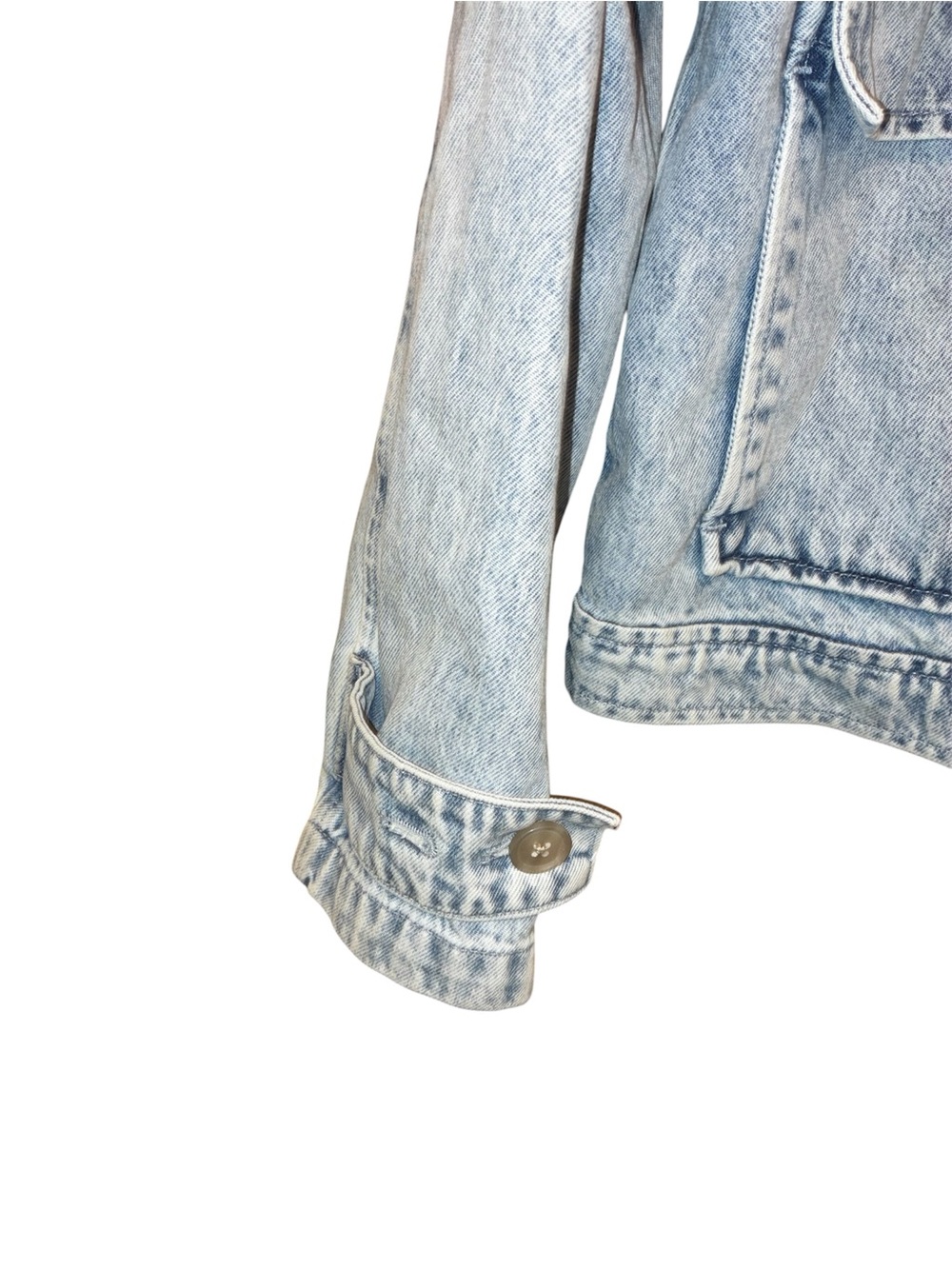 GAP Washed Drop-Shoulder Sleeves Pure Cotton Denim Jacket With Utility Pockets M - Picture 5 of 8